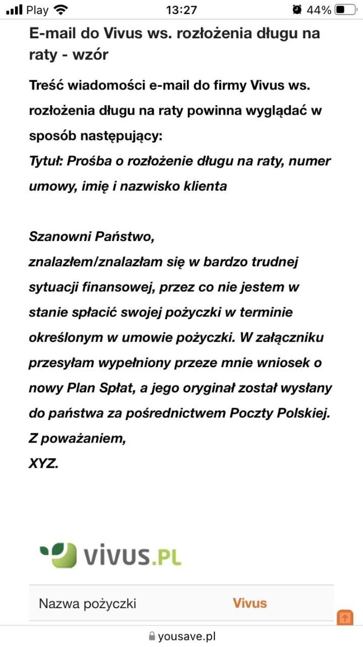 Procedury windykacyjne Vivus