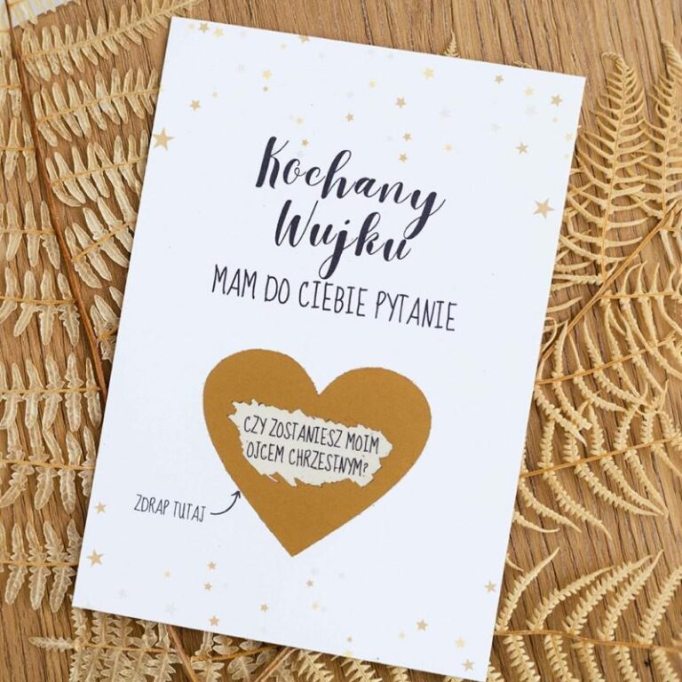 Zaskakująca oryginalna zdrapka – pomysł na wyjątkową prośbę o zostanie chrzestnym