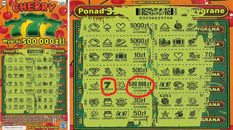Odbiór wygranych ze zdrapek