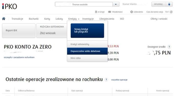 Opłaty i warunki debetu PKO