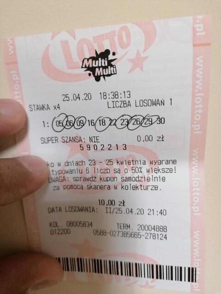 Wygrana za 3 trafienia w lotto